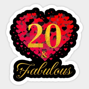 20 Years Old And Fabulous Women Happy 20Th Birthday Sticker
